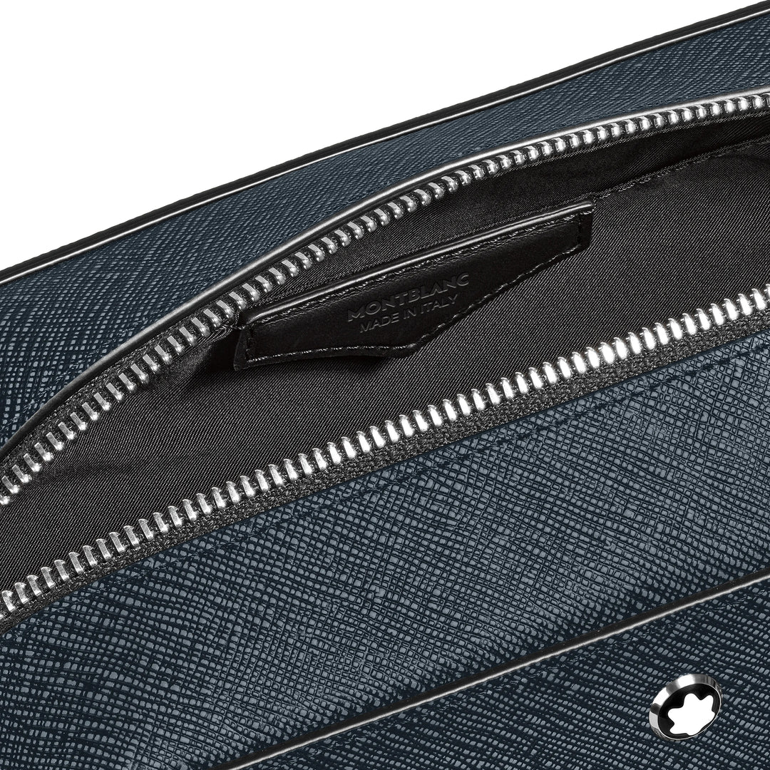 Montblanc pochette Sartorial tweed blu 220339