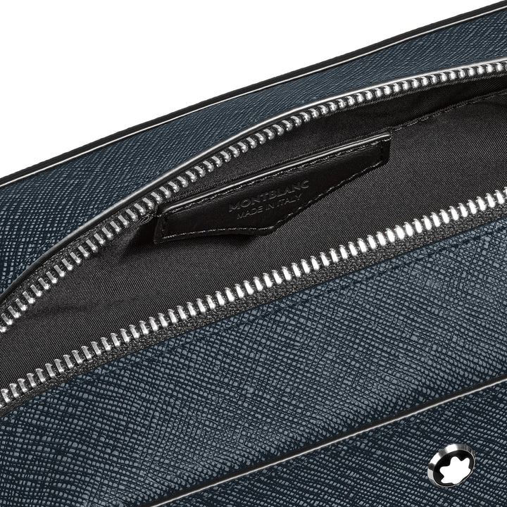 Montblanc pochette Sartorial tweed blu 220339