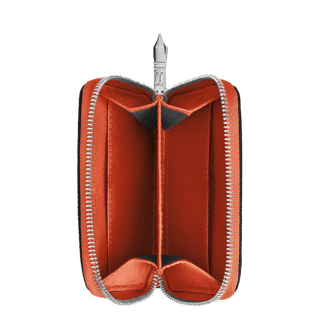 Montblanc portafoglio 2 tasche mini pelle Sartorial mandarino 221340