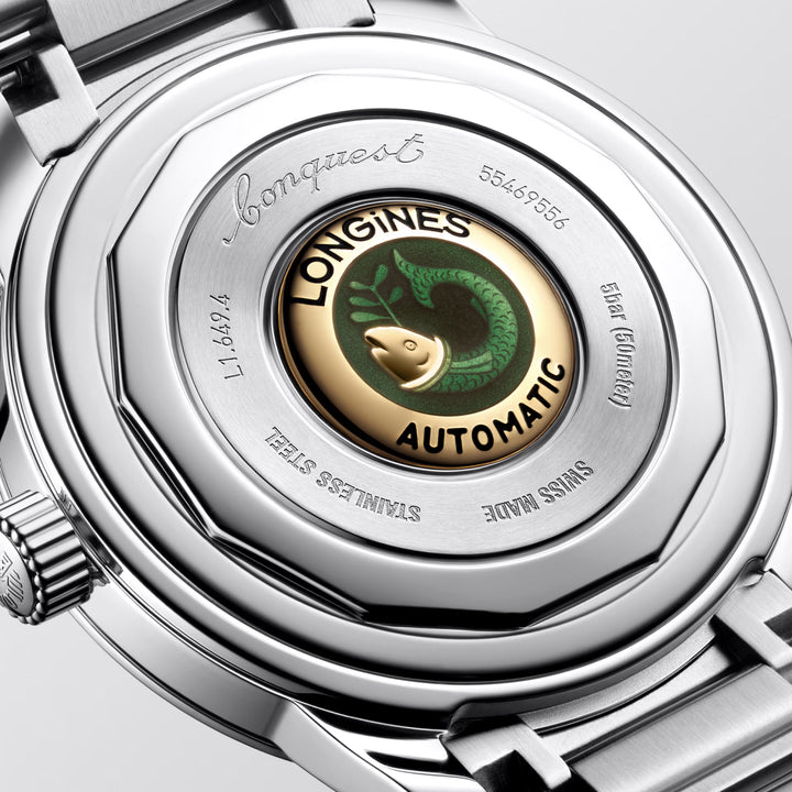 Longines orologio Conquest Heritage 38mm blu automatico acciaio L1.649.4.92.6