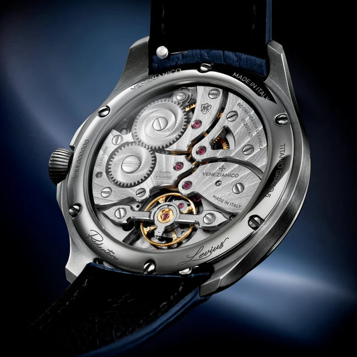 Venezianico Redentore Levius 38mm blue automatic titanium 1521500