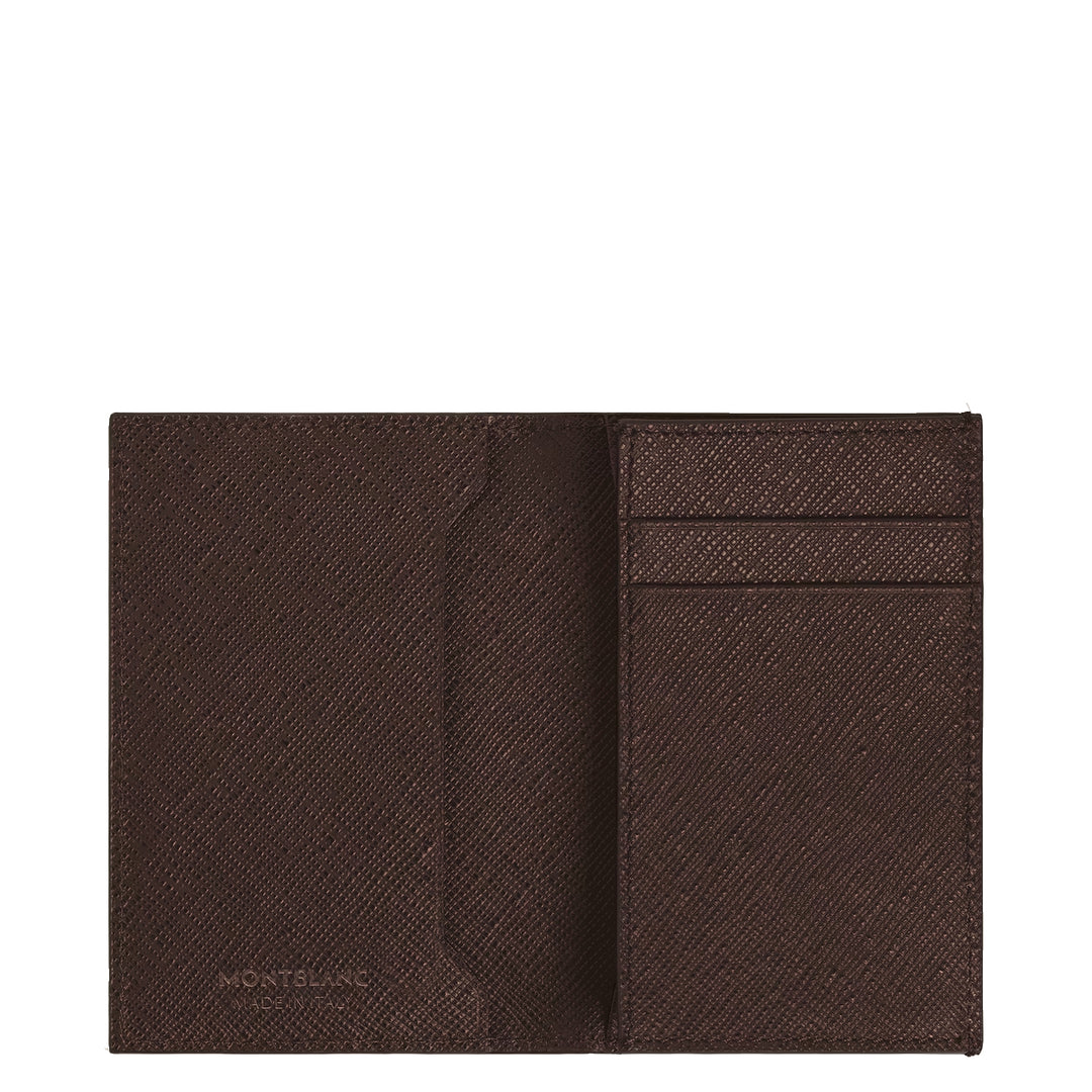 Montblanc portacarte 2 tasche pelle Sartorial ebony colour 223043