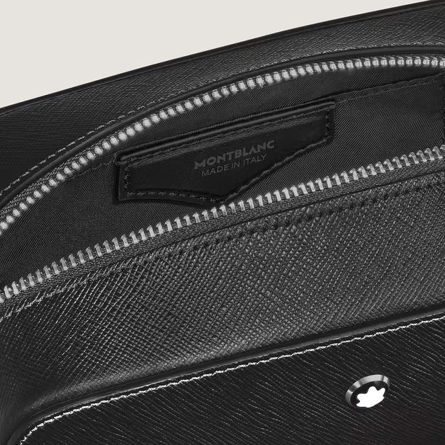 Montblanc trousse da toilette piccola pelle Sartorial nero 221572