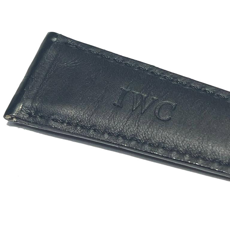 IWC spezzoni cinturino standard alligatore nero opaco 22/16 per fibbia Ardiglione IWA00948 22/16