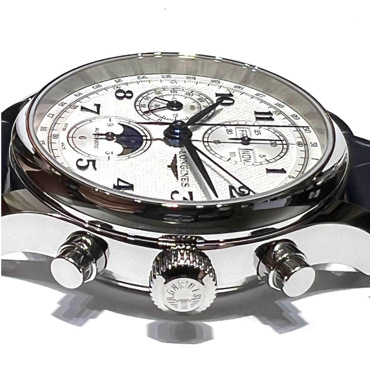 Longines orologio Master Collection Chrono Moonphase 41mm argento automatico acciaio L2.962.4.73.2