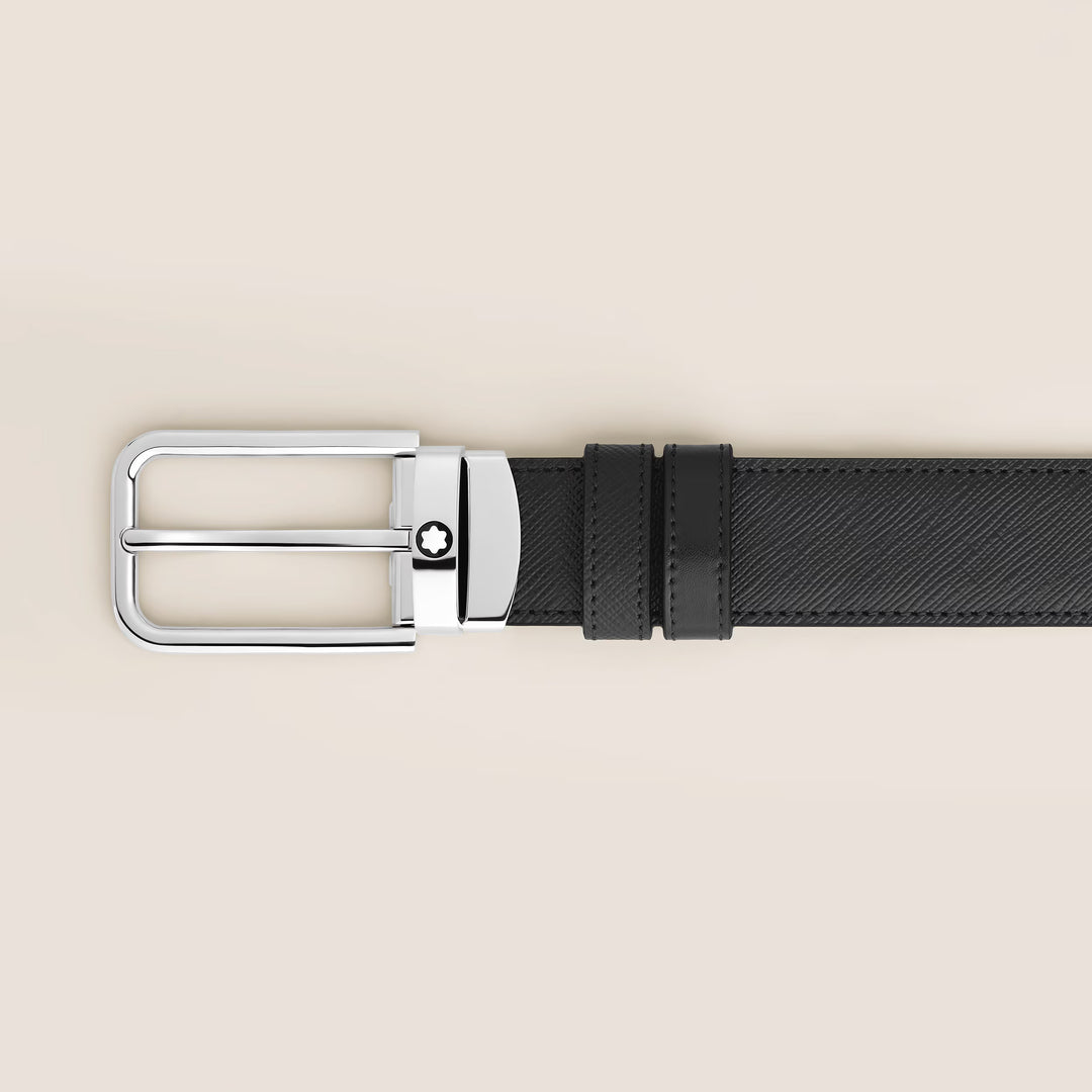 Montblanc cintura reversibile 30 mm pelle Sartorial fibbia rettangolare 223409