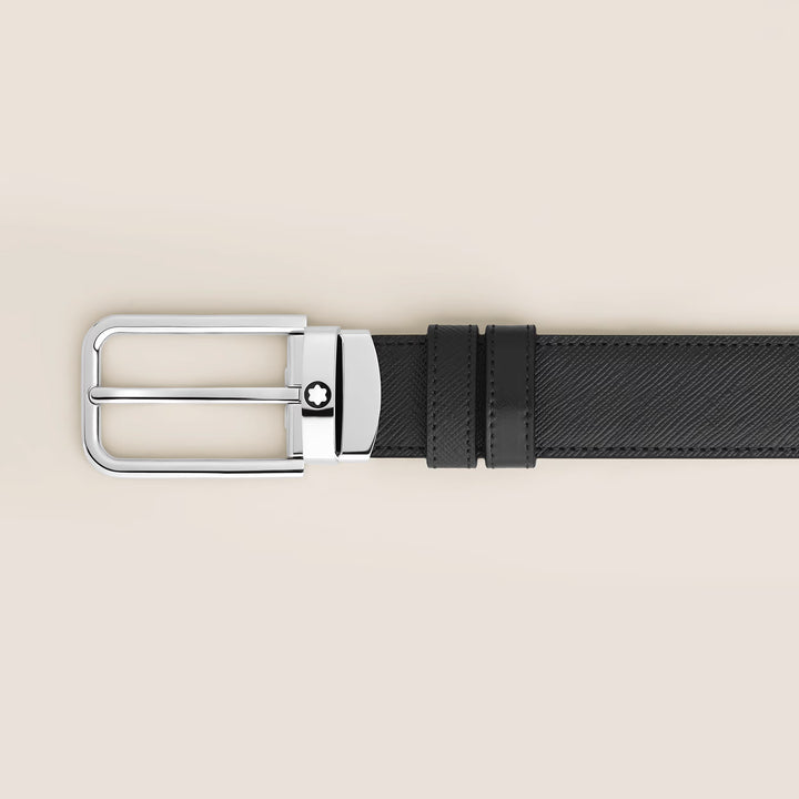 Montblanc cintura reversibile 30 mm pelle Sartorial fibbia rettangolare 223409