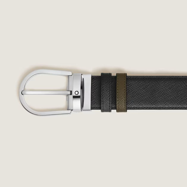 Montblanc cintura reversibile 35 mm ferro di cavallo pelle Sartorial 222147