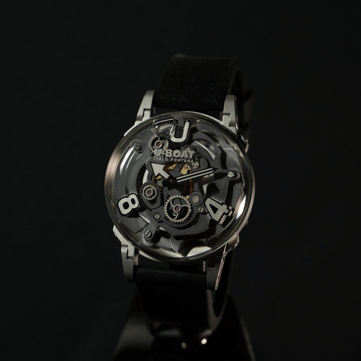 U-BOAT orologio U-65 SS WHITE 44mm scheletrato quarzo acciaio 3354