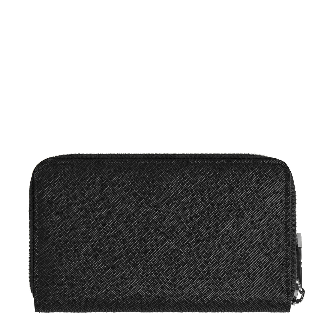 Montblanc portafoglio 12 scomparti con cerniera medio Sartorial nero 220361