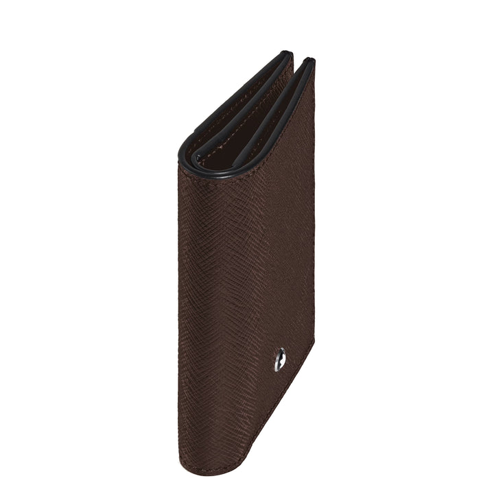 Montblanc portafoglio Mini 4 Tasche pelle sartorial ebony colour 222989