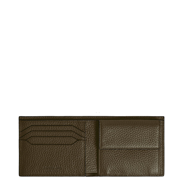 Montblanc portafoglio con portamonete 4 scomparti kaki 220216
