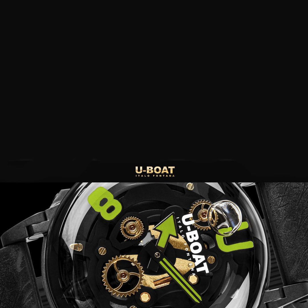 U-BOAT orologio U-65 Green 44mm verde quarzo acciaio finitura PVD nero 3351