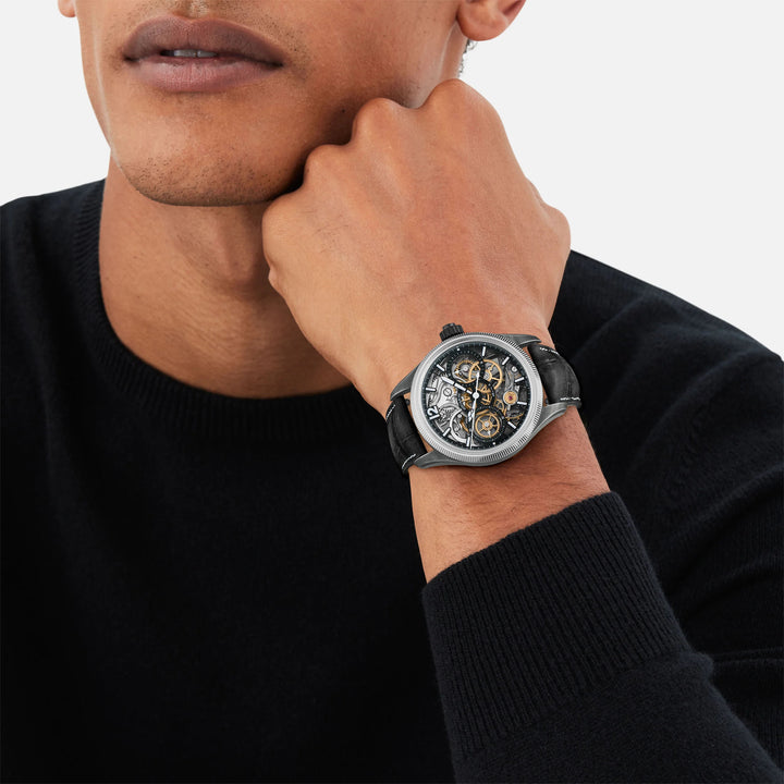 Montblanc orologio 1858 The Unveiled Secret Minerva Monopusher Chronograph Edizione Limitata - 88 esemplari 43mm scheletrato manuale acciaio 131155