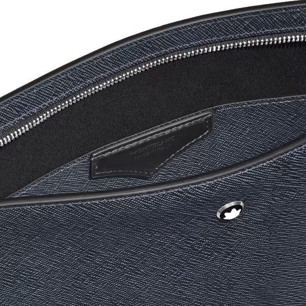 Montblanc pochette sartorial tweed blu 220428
