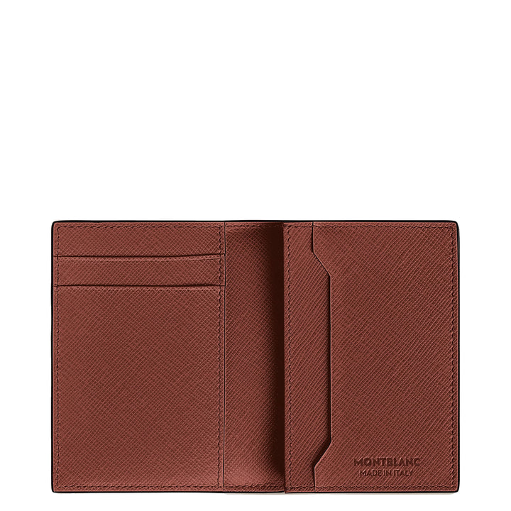 Montblanc portacarte 4 tasche pelle Sartorial quercia rossa 223045