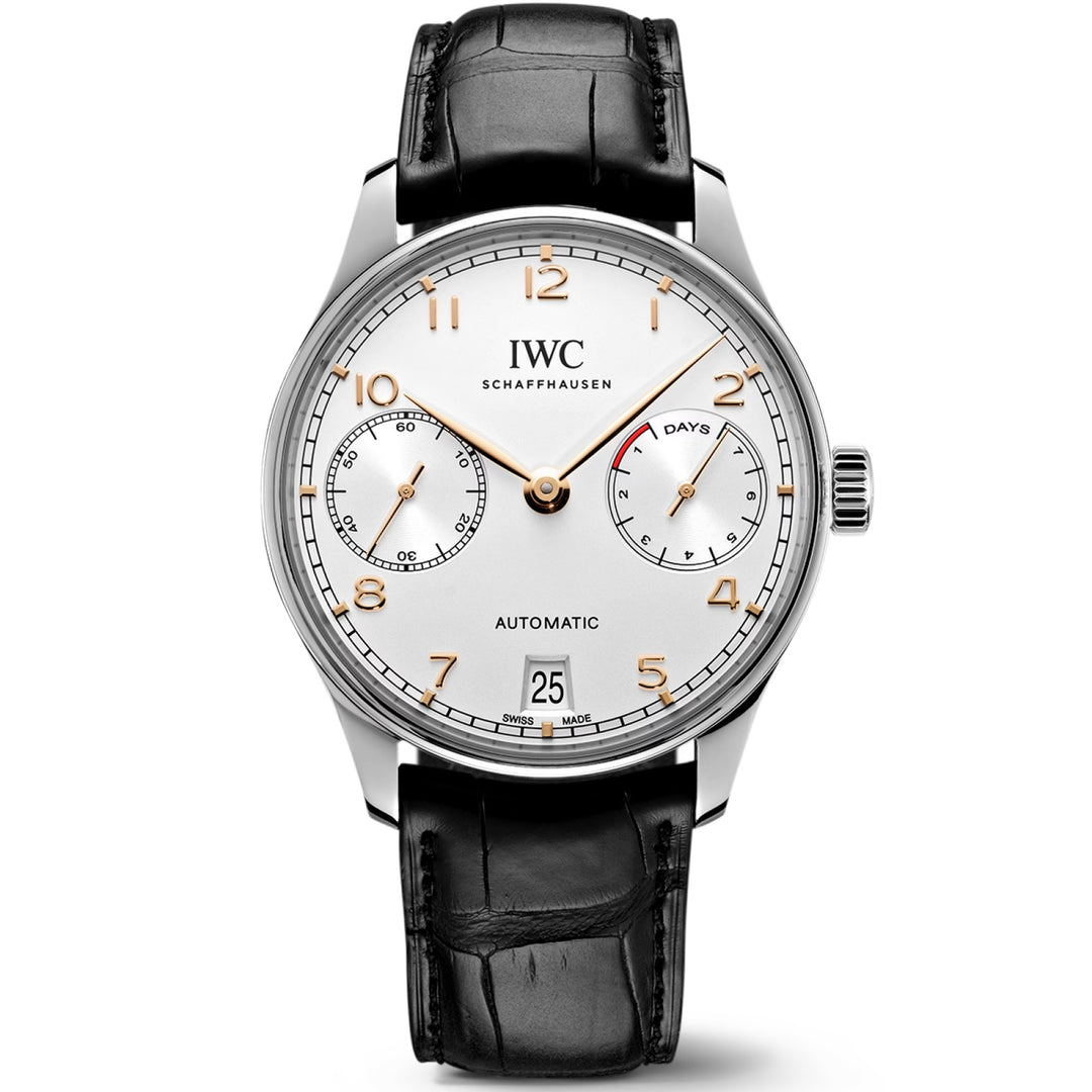 IWC spezzoni cinturino standard alligatore nero lucido 22/18 per fibbia Ardiglione IWA47712