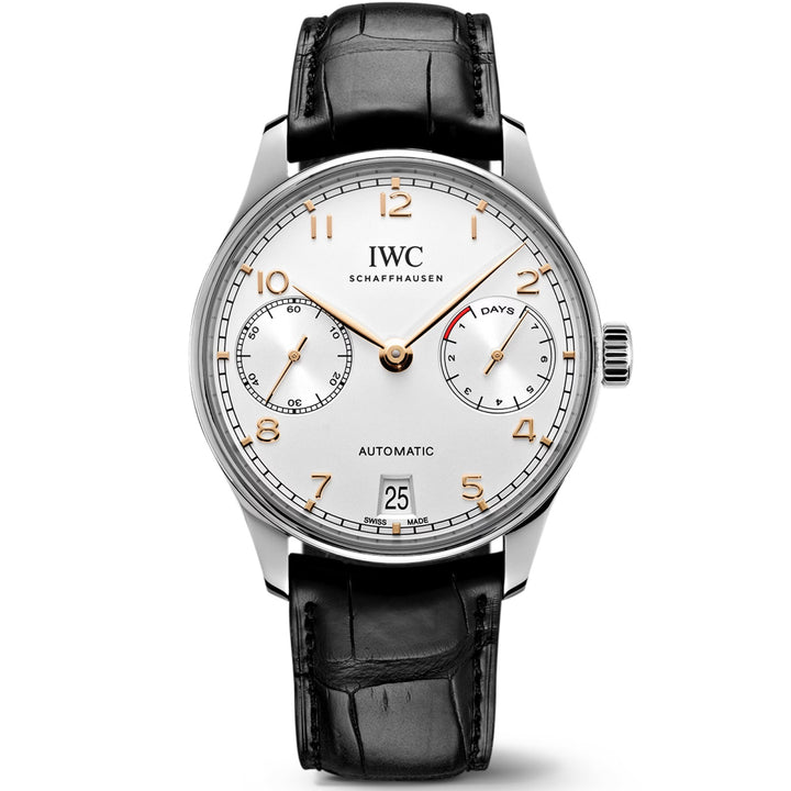 IWC spezzoni cinturino standard alligatore nero lucido 22/18 per fibbia Ardiglione IWA47712