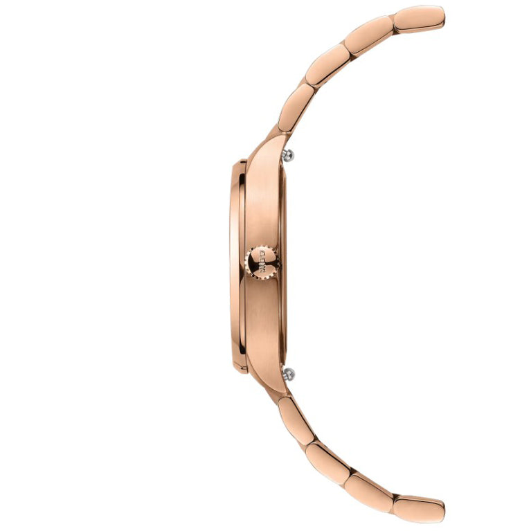 Mido Multifort TV 28mm marrone quarzo acciaio finitura PVD oro rosa M049.110.33.296.00