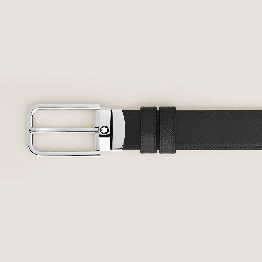 Montblanc cintura reversibile 30 mm pelle Sartorial fibbia rettangolare 223409