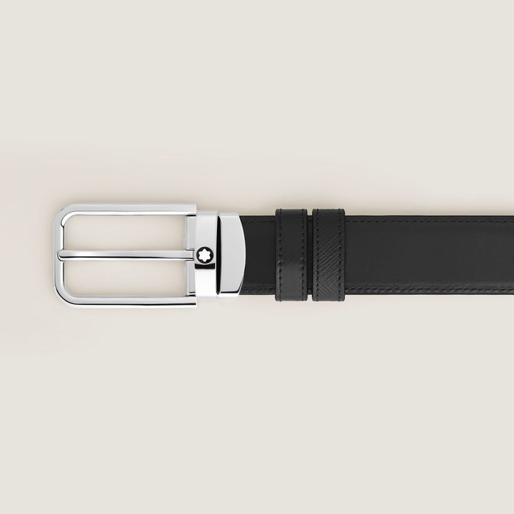 Montblanc cintura reversibile 30 mm pelle Sartorial fibbia rettangolare 223409