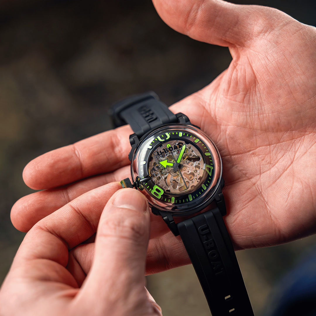U-BOAT orologio U-65 44mm verde automatico acciaio finitura PVD nero 3347