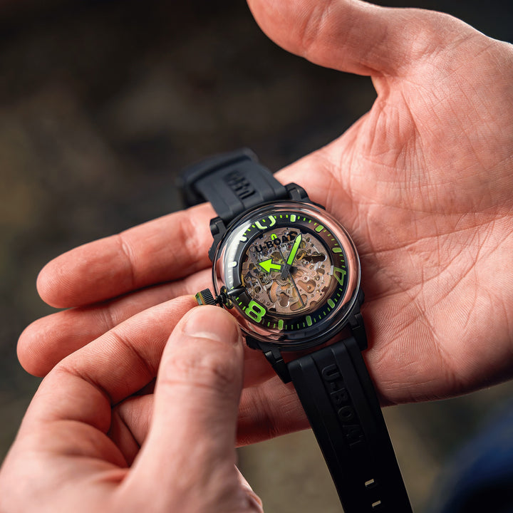 U-BOAT orologio U-65 44mm verde automatico acciaio finitura PVD nero 3347