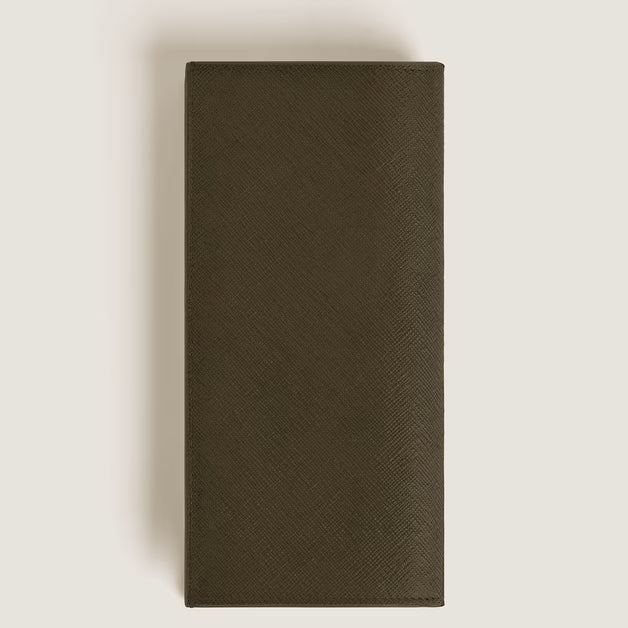 Montblanc portafoglio lungo 14 tasche pelle Sartorial kaki 221364
