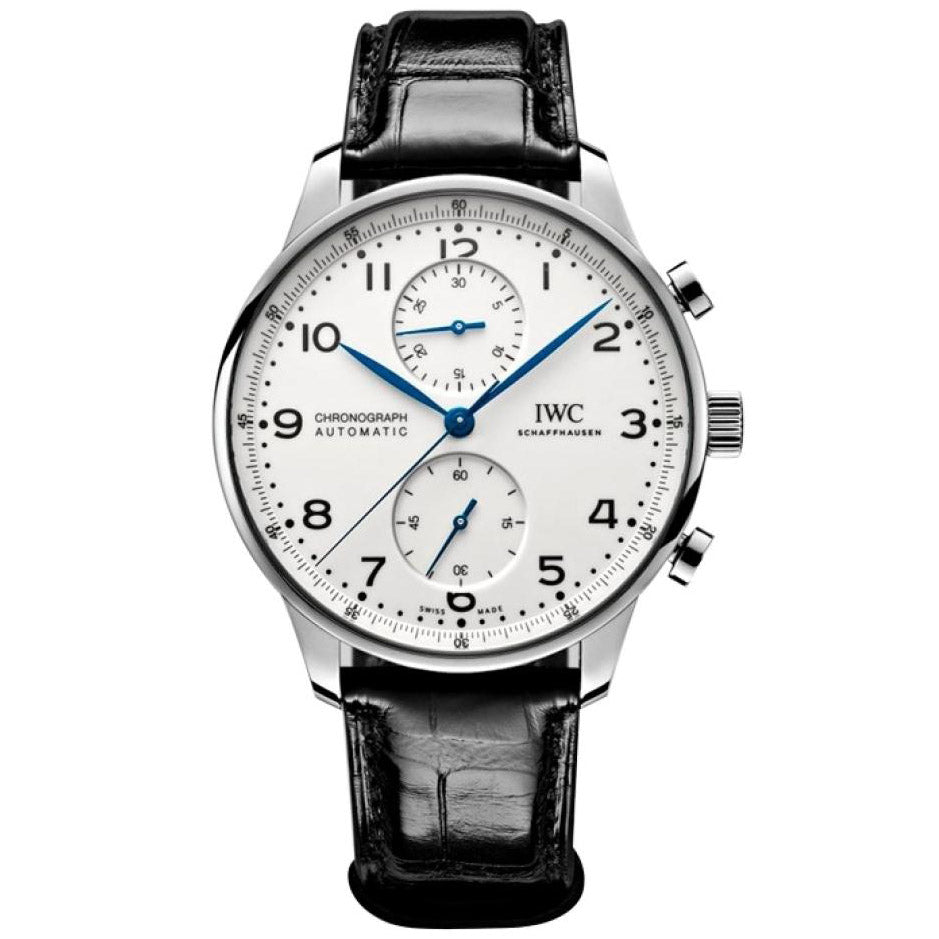 IWC spezzoni cinturino standard alligatore nero lucido 20/18 per fibbia Ardiglione IWA24351