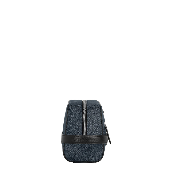 Montblanc pochette Sartorial tweed blu 220339