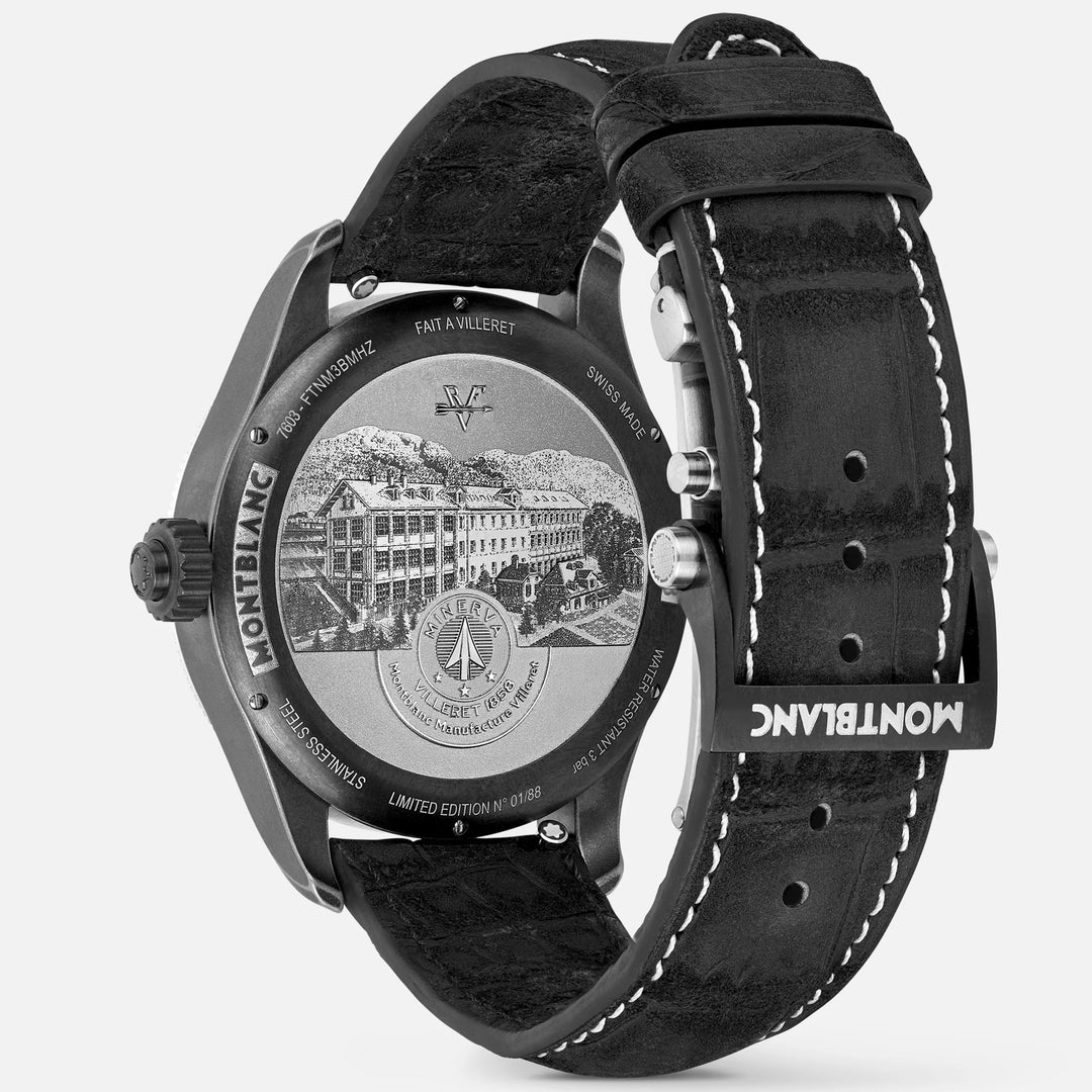 Montblanc orologio 1858 The Unveiled Secret Minerva Monopusher Chronograph Edizione Limitata - 88 esemplari 43mm scheletrato manuale acciaio 131155