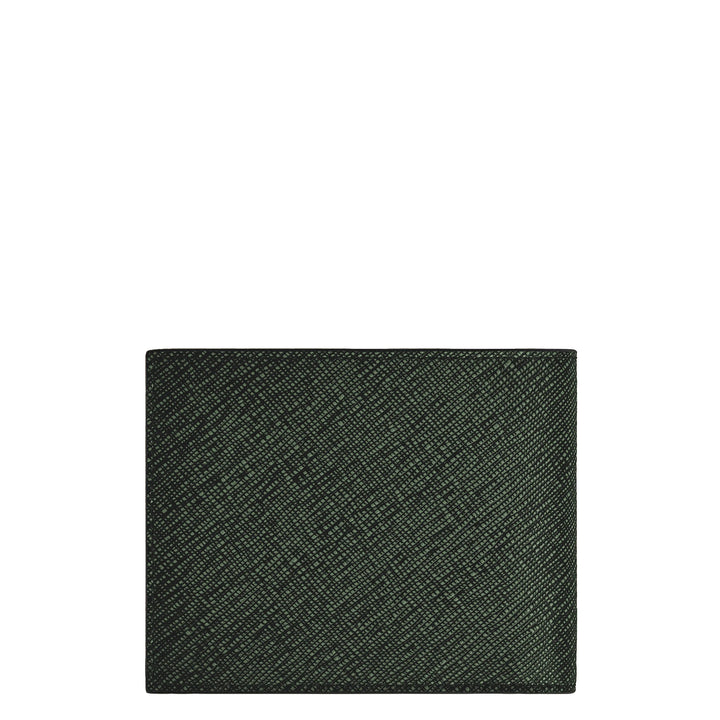 Montblanc portafoglio 6 scomparti sartorial tweed kaki 220385