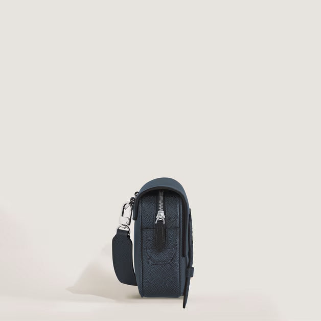 Montblanc borsa a tracolla pelle Sartorial tweed blu 220423