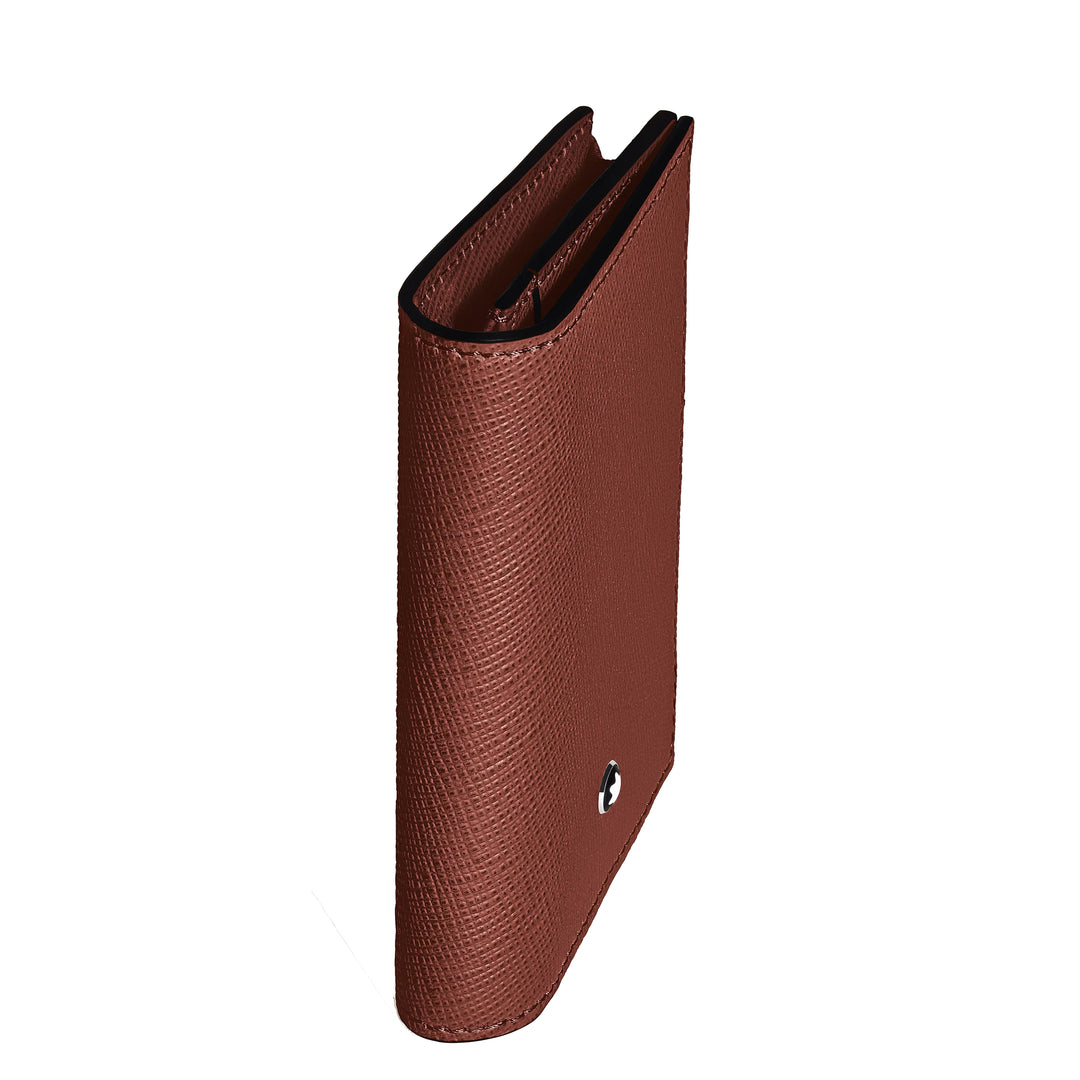 Montblanc portacarte 4 tasche pelle Sartorial quercia rossa 223045