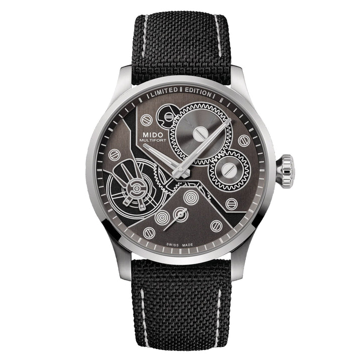 Mido orologio Multifort Mechanical Edizione limitata 999 pezzi 44mm antracite carica manuale acciaio M038.605.11.060.00