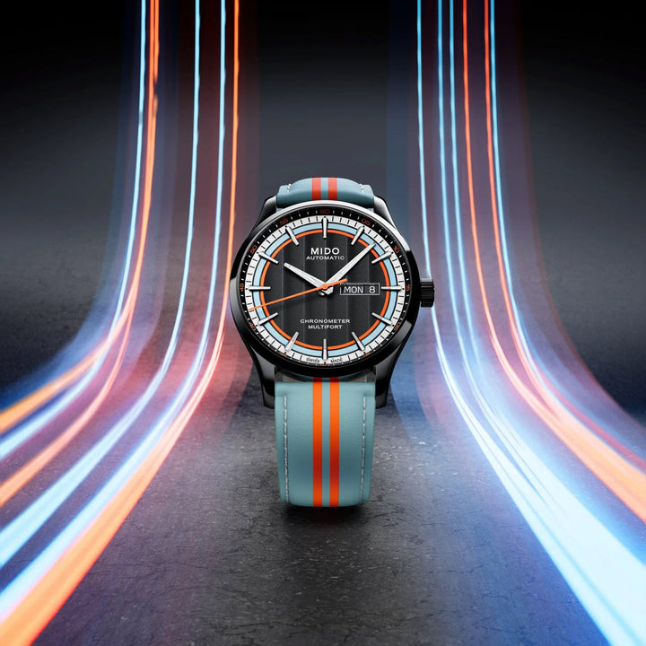 Mido orologio Multifort Chronometer 1 Racer 42mm nero automatico acciaio finitura PVD nero M038.431.36.051.00