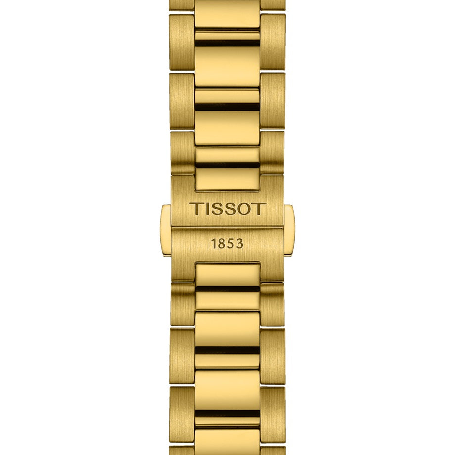 Tissot orologio PR 100 Chronograph 40mm argento quarzo acciaio finitura PVD oro giallo T150.417.33.031.00