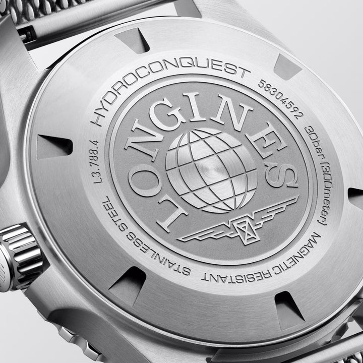 Longines orologio Hydroconquest 42mm nero automatico acciaio L3.788.4.90.6
