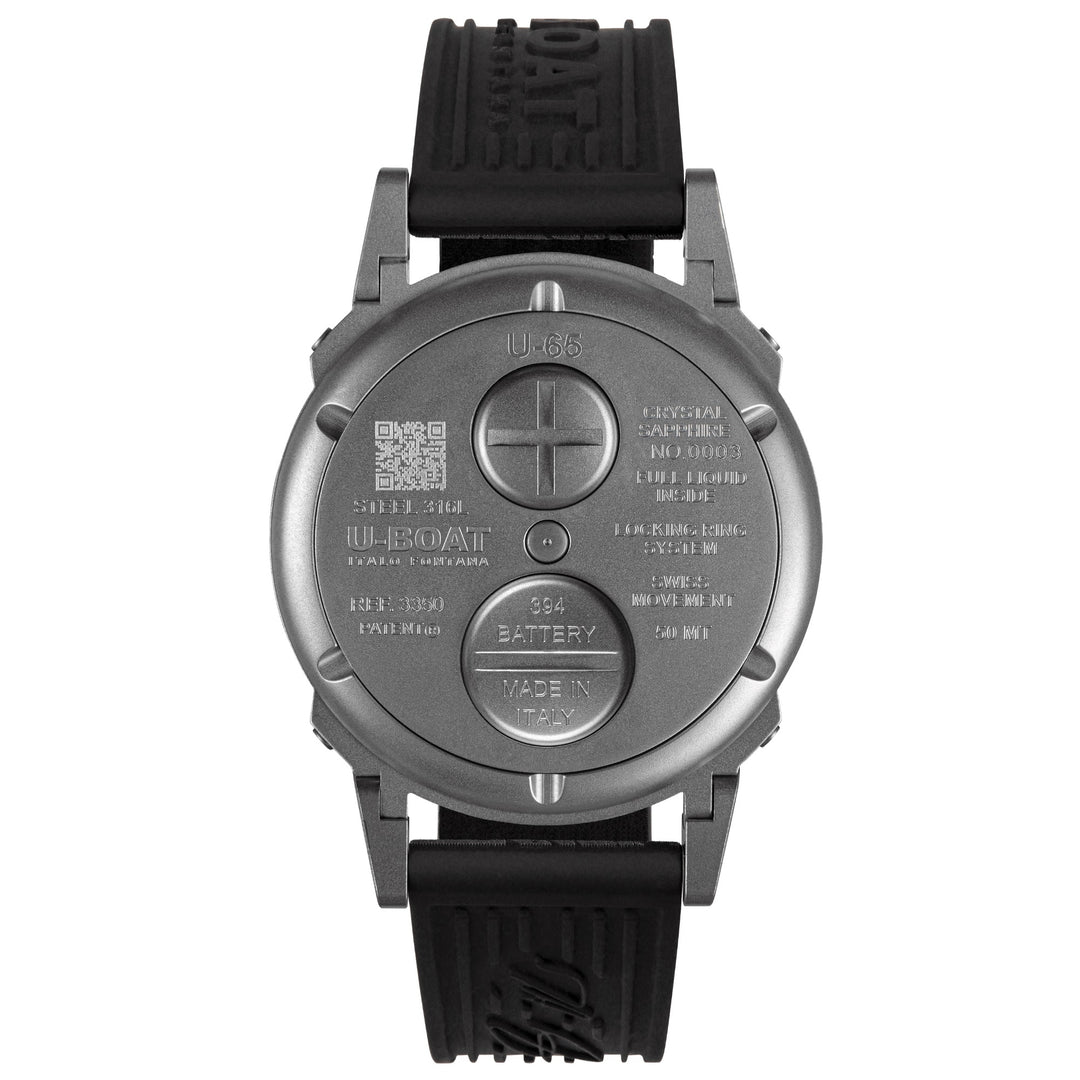 U-BOAT orologio U-65 SS GREEN 44mm scheletrato quarzo acciaio 3350