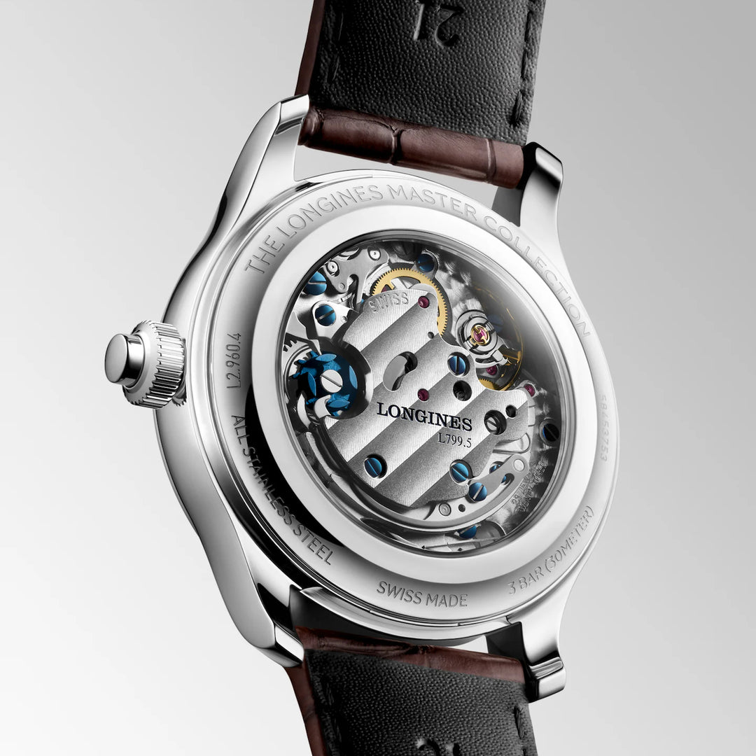 Longines orologio Master Collection Chrono Monopusher 41mm avorio manuale acciaio L2.960.4.78.2
