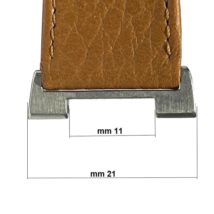 IWC cinturino pelle completo di fibbia deployante e attacchi acciaio per IWC Ingenieur medio IWAC Ingenieur M