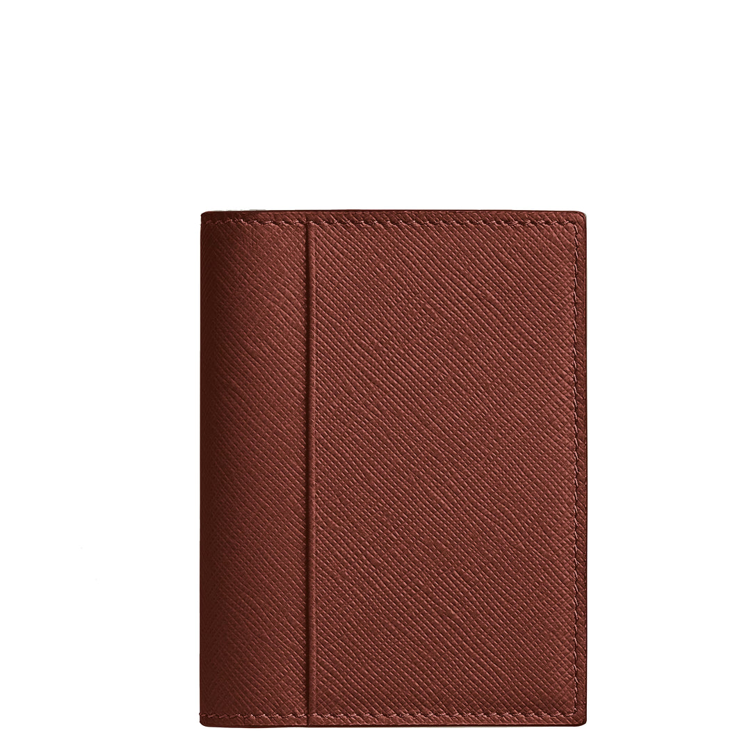 Montblanc portacarte 4 tasche pelle Sartorial quercia rossa 223045
