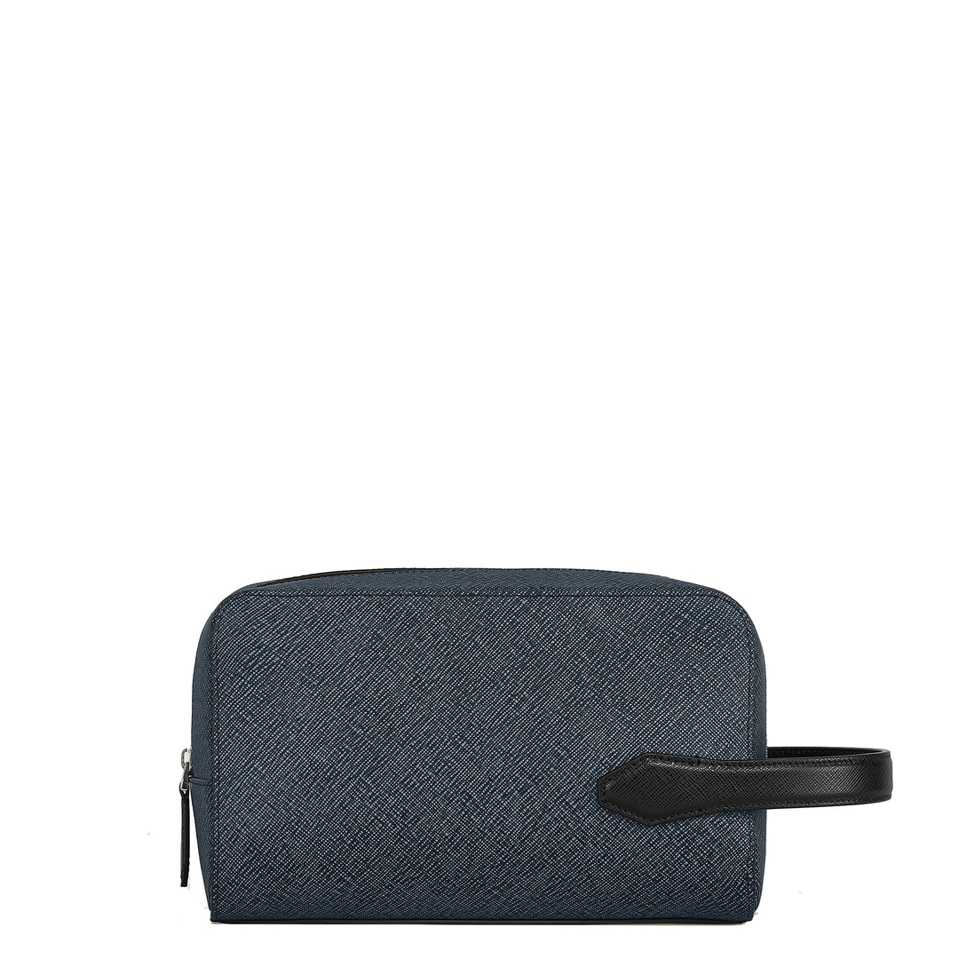 Montblanc pochette Sartorial tweed blu 220339
