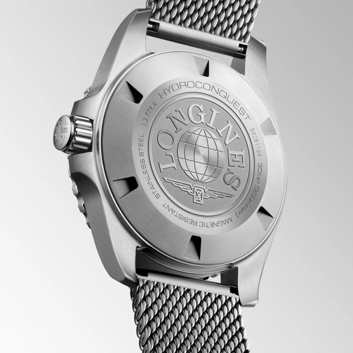 Longines orologio Hydroconquest 39mm nero automatico acciaio L3.779.4.90.6