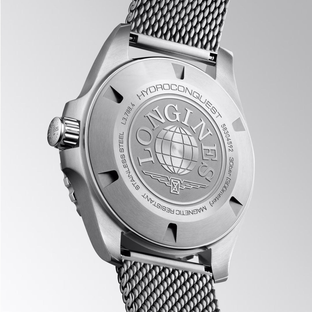 Longines orologio Hydroconquest 42mm nero automatico acciaio L3.788.4.90.6