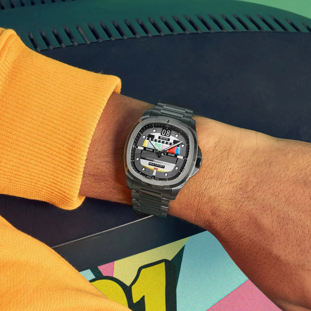 Mido orologio Multifort TV Big Date S01E02 40mm grigio automatico acciaio finitura PVD antracite M049.526.33.081.01