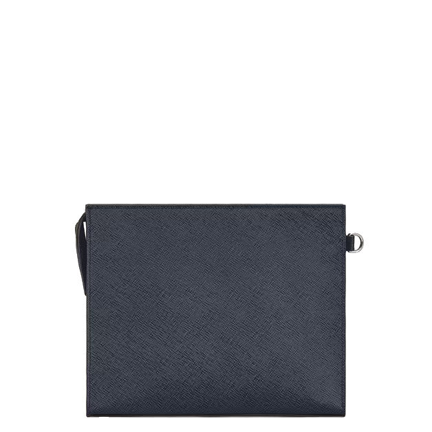 Montblanc pochette sartorial tweed blu 220428