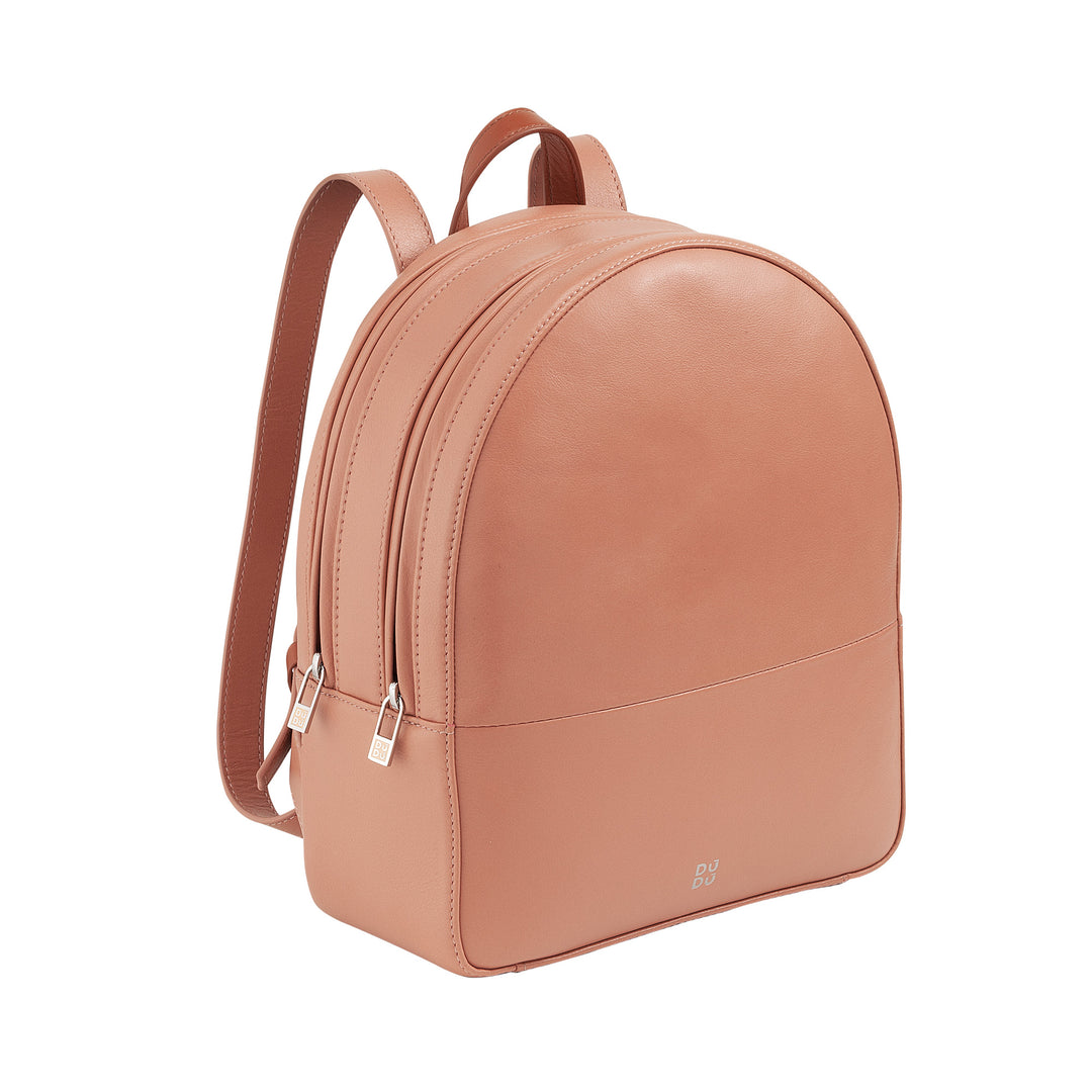 DUDU Zainetto Donna Colorato Estivo in Pelle Morbido Zaino Multicolor con Doppia Cerniera Zip