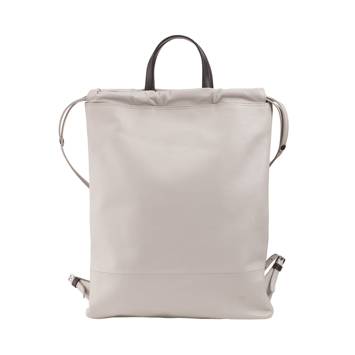DUDU Zaino a Sacca in Pelle da Donna Sportivo di Moda Borsa Sacchetto con Coulisse e Spallacci Sottili in Pelle