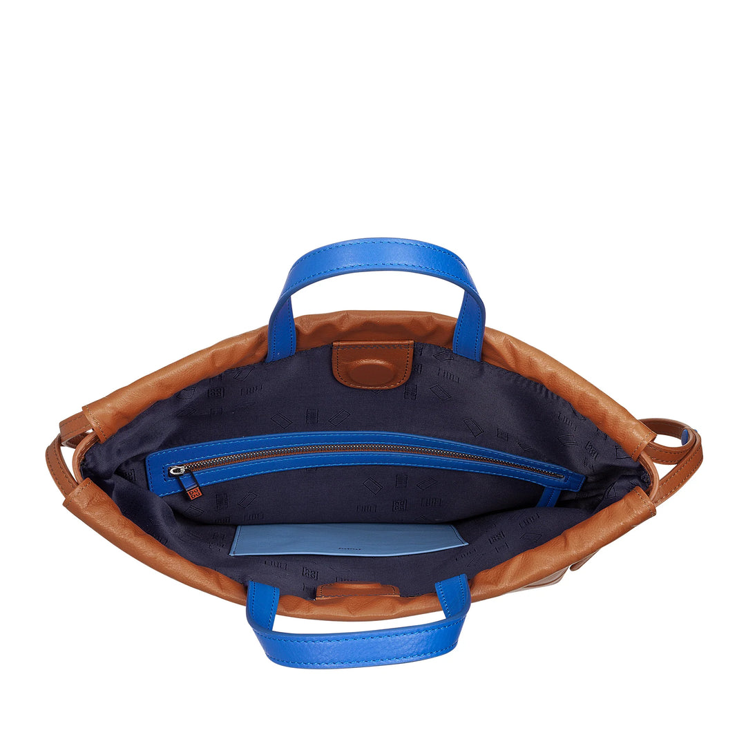 DUDU Zaino a Sacca in Pelle da Donna Sportivo di Moda Borsa Sacchetto con Coulisse e Spallacci Sottili in Pelle